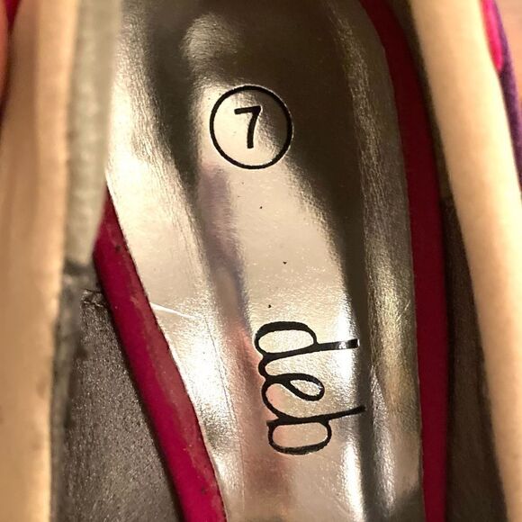 Psychedelic Stilettos Fuchsia Orange Purple Beige Pumps Velvet Heels - Picture 10 of 16